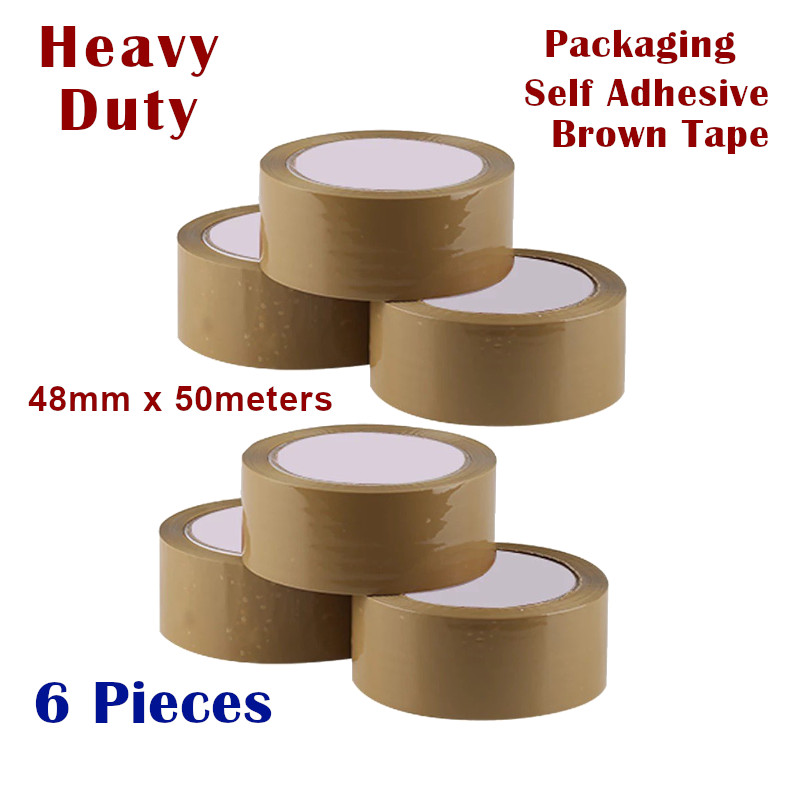 Heavy Duty Clear Buff Parcel Packing Tape Rolls 48mm x 66 Meter 